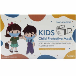 OEM - Masques à Usage Unique 3 P Pour Enfant - Boite de 50 Masques