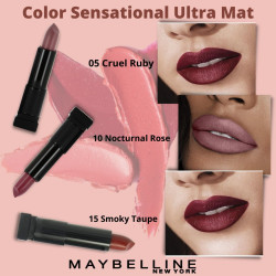 Maybelline New York - Rouge à Lèvres COLOR SENSATIONAL ULTRA MAT 5/10/15