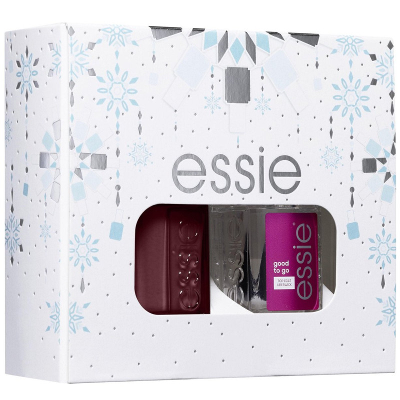 Vernis Essie : Coffret vernis bordeaux Essie + top coat Essie