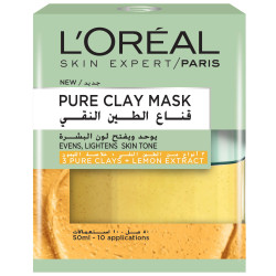 Maseczka do twarzy z czystej glinki z ekstraktem z cytryny - L'Oréal Paris