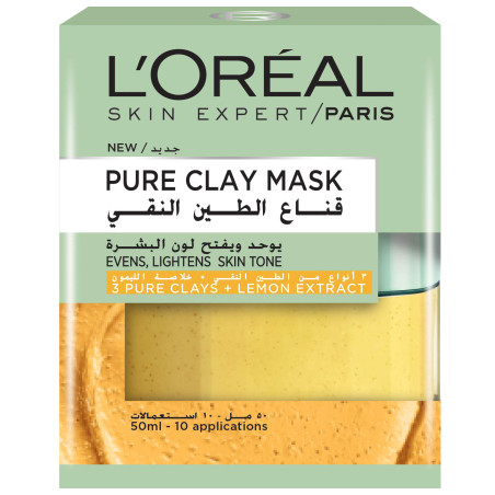 Pure Clay Face Mask with Lemon Extract - L'Oréal Paris
