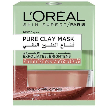 Masque pour le Visage à l'Argile Pure aux Algues Rouges - L'Oréal Paris