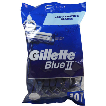 Pack of 10 Blue II Disposable Razors