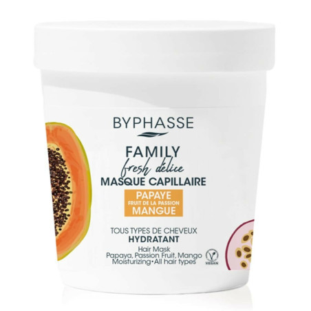 Masque Capillaire Family Fresh Délice - Papaye, Fruit de la Passion & Mangue - Byphasse