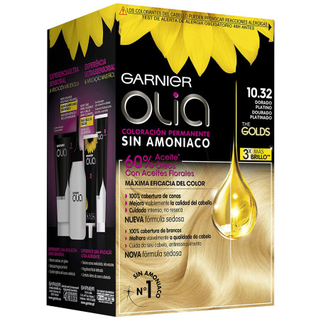 Tinte Permanente Olia - 10.32 Platine Gold - Garnier