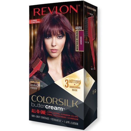 Butter Cream Colorsilk Permanent Hair Color - 48BV Bourgogne - Revlon