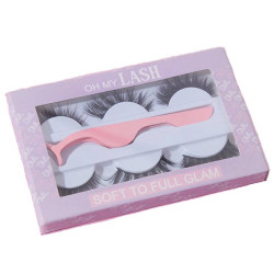 Mink False Eyelashes Set - 4pcs - Soft To Full Glam