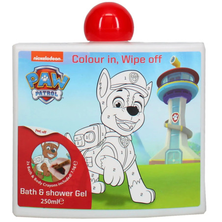 Gel Douche Colorant Paw Patrol 250 ml + 2 Crayons