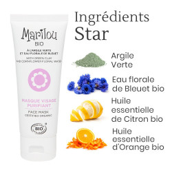 Organic Purifying Face Mask with Green Clay - Marilou Bio