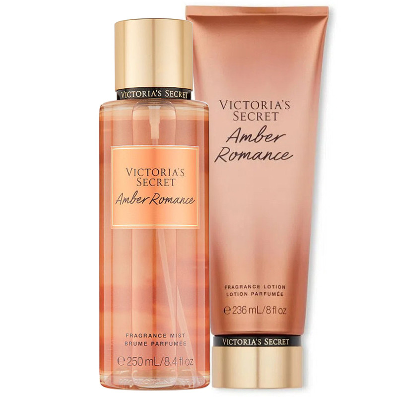 Victoria's Secret AMBER ROMANCE Body Mist (8.4 fl oz) + Lotion (8 fl oz)  New