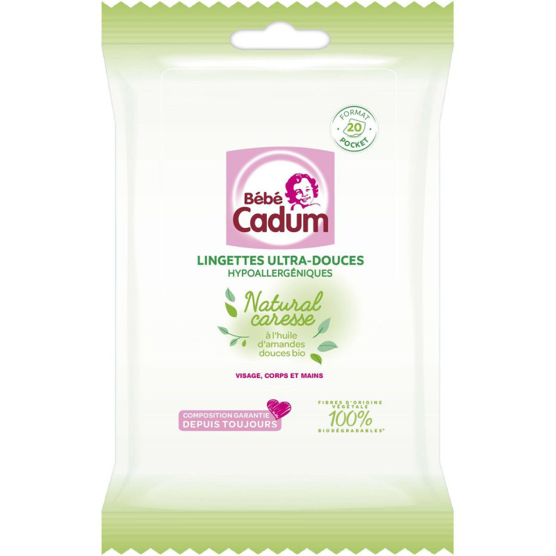 Lingettes Ultra Douces Natural Caresse - Cadum