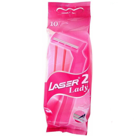 Maquinillas de afeitar desechables de doble hoja x10- Laser 2