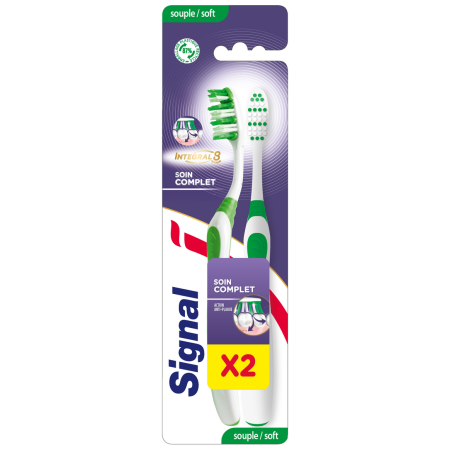 Pack of 2 Integral 8 Complete Care Soft Toothbrushes - Signal