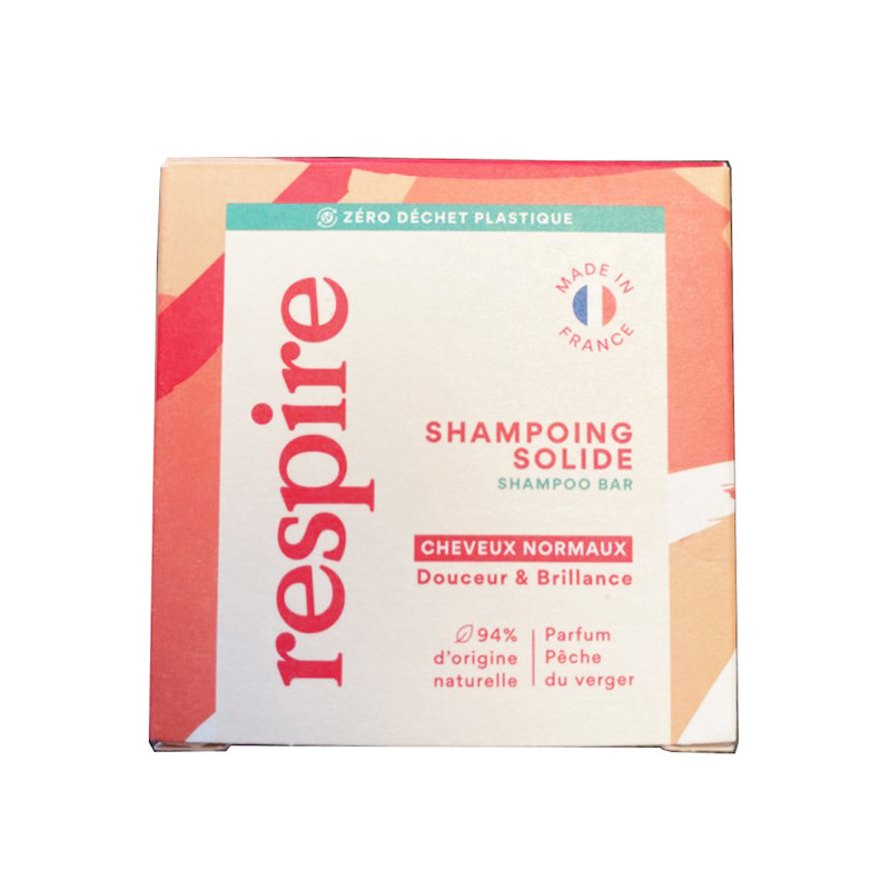 Pêche Du Verger Solid Shampoo 75g - Normal Hair - Respire