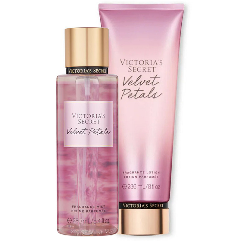 Body Mist and Lotion Set - Velvet Petals - Victoria's Secret - Gift Set