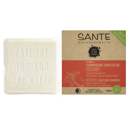 Moisturizing Solid Care Shampoo - Mango & Aloe Vera - Sante