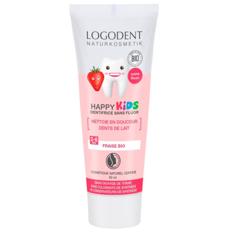 Logodent Happy Kids Toothpaste - Organic Strawberry