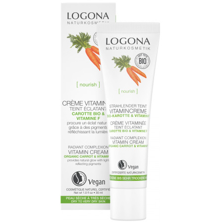 Crème Embellisseur de Teint 30 ml - Carotte Bio et Vitamine F - Logona