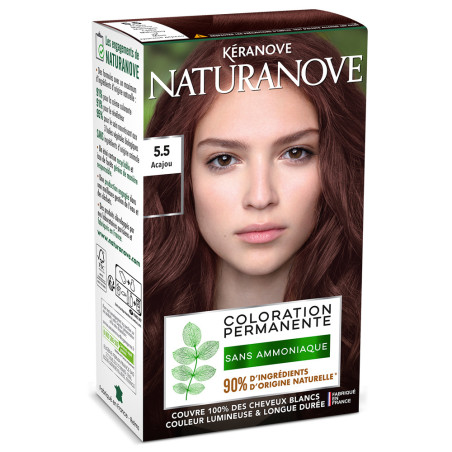 Trwałe Koloryzowanie Włosów Naturanove - 5.5 Acajou