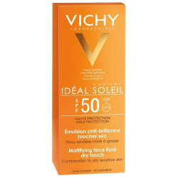 Emulsie Anti-Glans Droge Touch SPF50 Ideal Soleil - 50 ml - Vichy