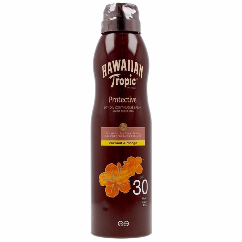 Ochronny Mglisty Olejek Suchy SPF 30 - Kokos i Mango 180 ml - Hawaiian Tropic Ochronny Mglisty Olejek Suchy SPF 30 - Kokos i Mango 180 ml - Hawaiian Tropic