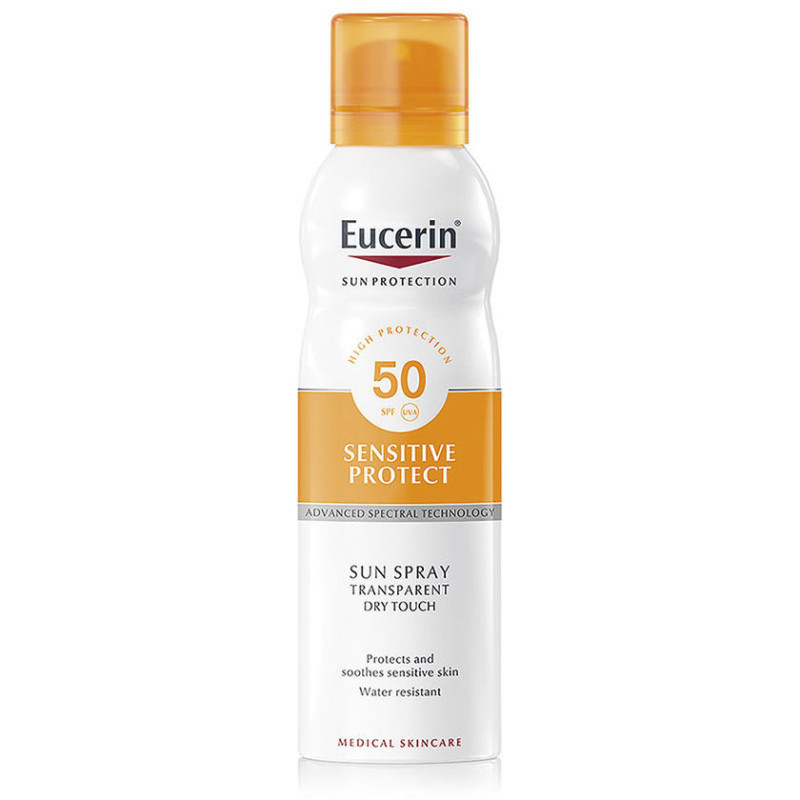 Transparentes Dry Touch Sensitiv Protect SPF50 200 ml Sonnenschutzspray - Eucerin