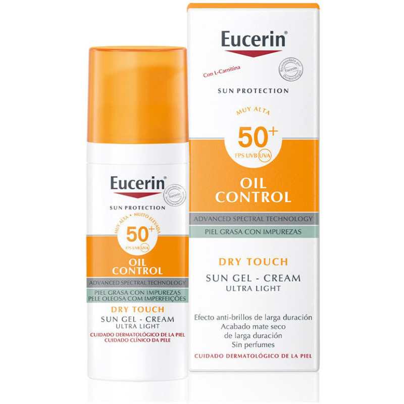 Gel-Crème Solaire Oil Control Dry Touch SPF 50+ Ultra Light - Eucerin