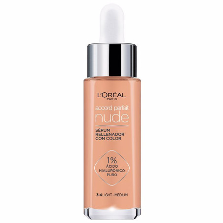 Perfekte Abstimmung Nude Aufpolsterndes Getöntes Serum - 3/4 Light Medium - Cosmé'chic