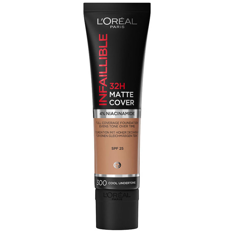 Fond de Teint Infaillible 32H Matte Cover - 300 Amber - L'Oréal Paris