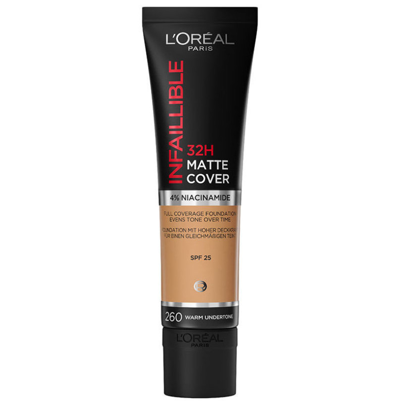 Base de Maquillaje Infalible 32H Cubierta Mate - 260 Golden Sun - L'Oréal Paris