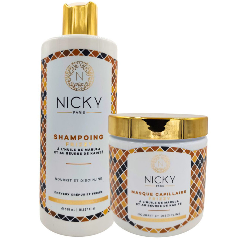 Set of Frizzy Shampoo and Mask with Marula Oil - Nicky Paris