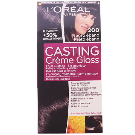 Coloration Permanente Casting Creme Gloss - 200 Noir Ebène - L'Oréal Paris