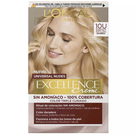 Excellence Creme Hair Color Universal Nudes - 10u Blond le Plus Clair - L'Oréal Paris