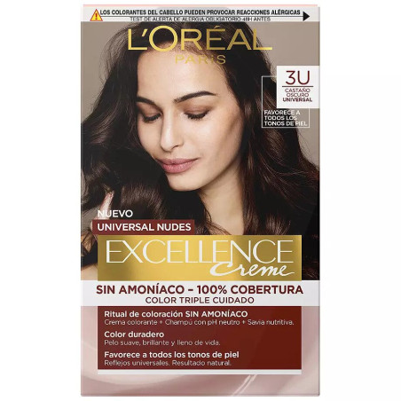 Coloration Excellence Creme Universal Nudes - 3u Brune Foncée  - L'Oréal Paris