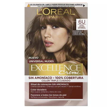 Coloration Excellence Creme Universal Nudes - 6u Blond Foncé - L'Oréal Paris