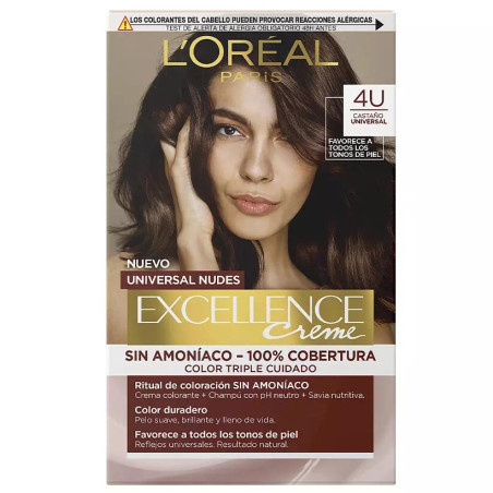 Coloration Excellence Creme Universal Nudes - 4u Marron - L'Oréal Paris