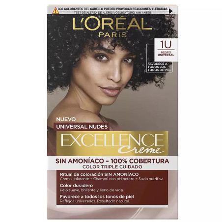 Coloration Excellence Creme Universal Nudes - 1 Noir - L'Oréal Paris