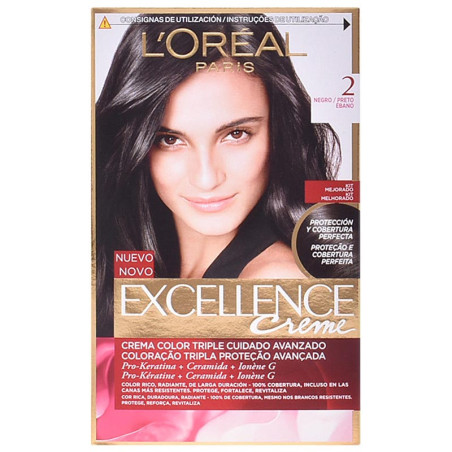 Coloration Excellence Crème Brunette - 2 Brun Très Foncé - L'Oréal Paris