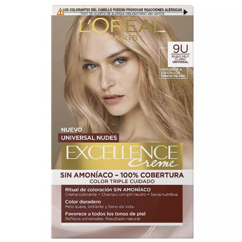 Farba do włosów Excellence Creme Universal Nudes - 9u Blond Très Clair - L'Oréal Paris Farba do włosów Excellence Creme Universal Nudes - 9u Blond Très Clair - L'Oréal Paris