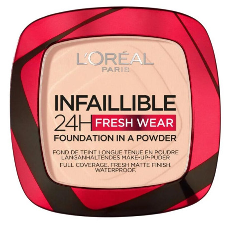 Base de Maquillaje en Polvo Infallible 24H Fresh Wear - 180 Rose Sand - L'Oréal Paris