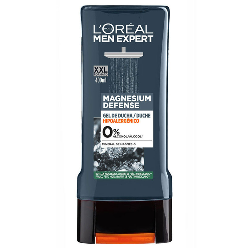 Gel Douche Magnesium Defense Men Expert 0 % - 400 ml - L'Oréal Paris