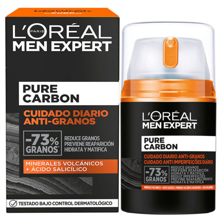 Cuidado Diario Anti-Acné Pure Carbon Men Expert 50ml - L'Oréal Paris