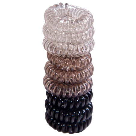 9 Gomas en Espiral - Transparent - Marron - Noir