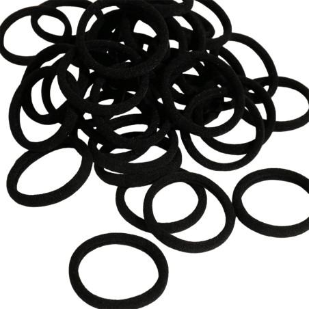 20 Simple Hair Ties - Noir