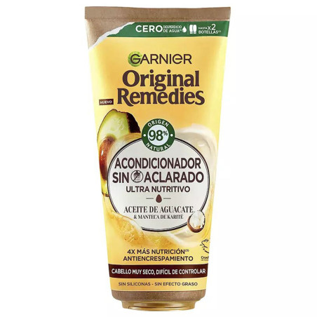 Acondicionador Sin Aclarado Original Remedies - Aguacate y Manteca de Karité - Garnier