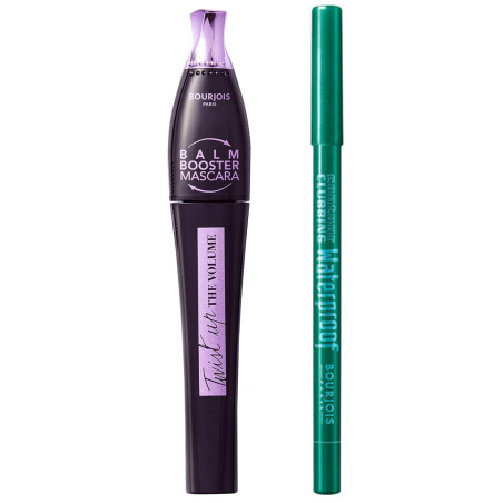 Zestaw Tusz Twist Up + Eyeliner Contour Clubbing - Balm Booster / Loving Green