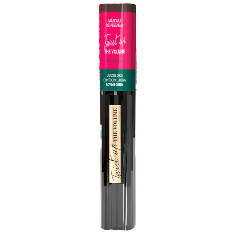 Coffret Mascara Twist Up + Eye-liner Contour Clubbing - Ultra Brown/ Loving Green - Bourjois