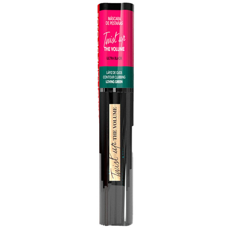 Twist Up Mascara + Contour Clubbing Eyeliner Set - Ultra Black / Loving Green - Bourjois