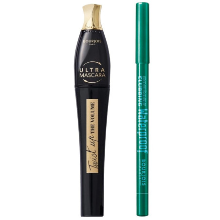 Coffret Mascara Twist Up + Eye-liner Contour Clubbing - Ultra Black / Loving Green