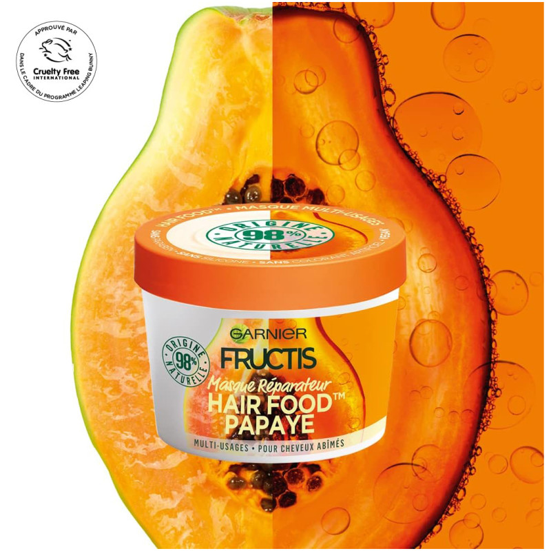 Masque Réparateur Fructis Hair Food - Papaye  390 ml - Garnier - Cosmé'chic